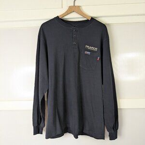 LAPCOFR Flame Resistant CAT 2 Polo Shirt Navy Blue Size XL-Reg Pullover Work